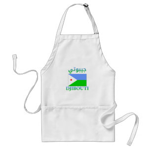 Dschibuti Flag ج ي ب و ي arabisch & englisch WordA Schürze