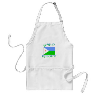 Dschibuti Flag ج ي ب و ي arabisch & englisch WordA Schürze