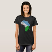 Dschibuti Flag Afrika Kontinentale Silhouette Gift T-Shirt (Vorne ganz)