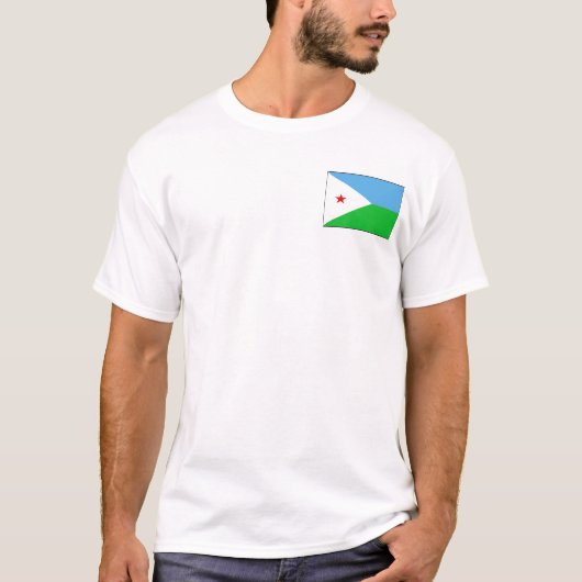 Dschibuti Flag and Map T - Shirts (Vorderseite)