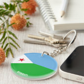 Dschibuti Flag Charming Patriotic Schlüsselanhänger (Vorderseite rechts)