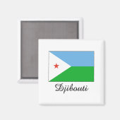 Dschibuti-Flag-Design Magnet (Vorderseite/Rückseite)