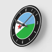 Dschibuti Flag Elegant Runde Wanduhr (Winkel)