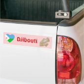 Dschibuti Flag Herz + Karte Autoaufkleber (Auf Lkw)