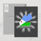 Dschibuti Flag Karte 2.0 (Vorne/Hinten)
