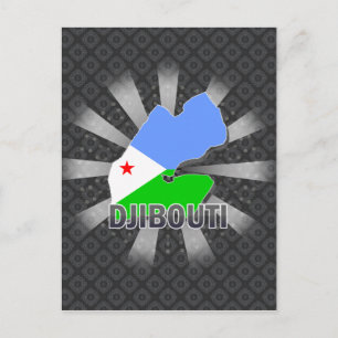 Dschibuti Flag Karte 2.0