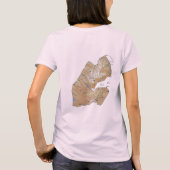 Dschibuti-Flag + Karte + Text-T - Shirt (Rückseite)