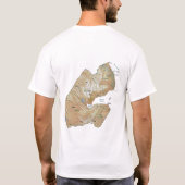 Dschibuti-Flag + Karte + Text-T - Shirt (Rückseite)