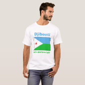 Dschibuti-Flag + Karte + Text-T - Shirt (Vorne ganz)