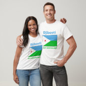 Dschibuti-Flag + Karte + Text-T - Shirt (Unisex)