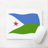 Dschibuti Flag Mousepad (Mit Mouse)