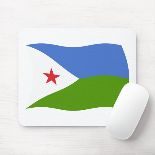 Dschibuti Flag Mousepad (Mit Mouse)