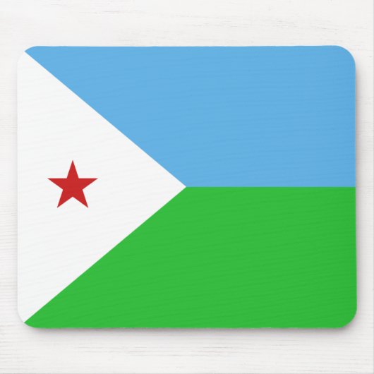 Dschibuti Flag Mousepad (Vorne)