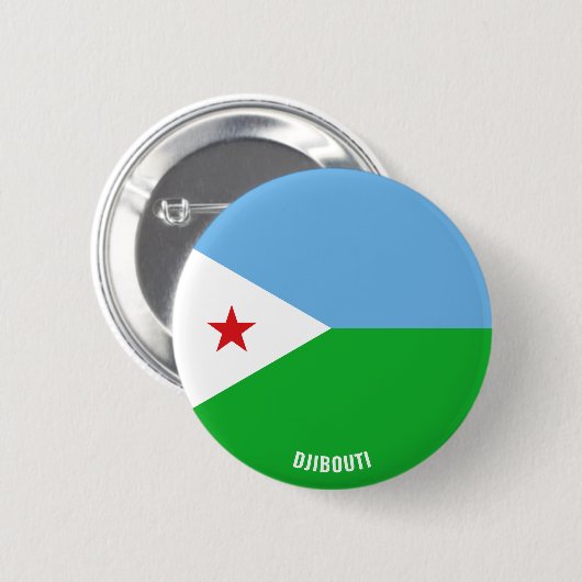 Dschibuti Flag Niedlich Patriotic Button (Vorne & Hinten)