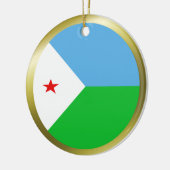 Dschibuti Flag Ornament (Links)