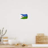 Dschibuti Flag Poster Print (Küche)