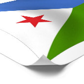 Dschibuti Flag Poster Print (Ecke)