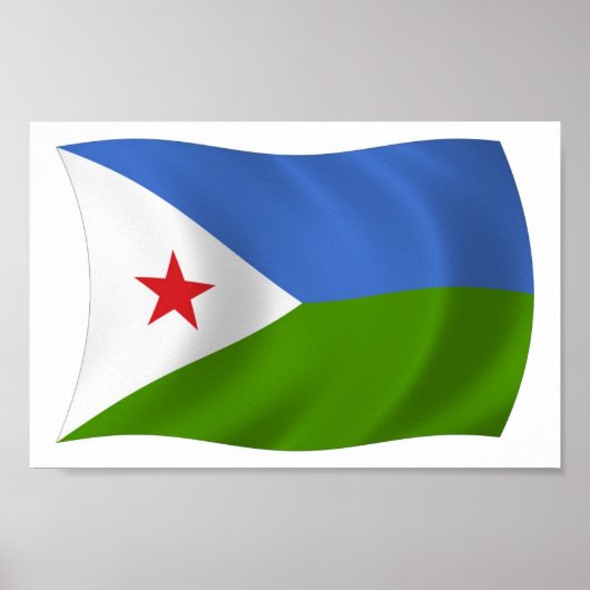 Dschibuti Flag Poster Print (Vorne)