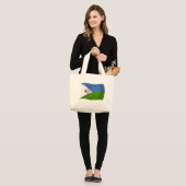 Dschibuti Flag Tote Bag Jumbo Stoffbeutel (Vorderseite (Model))