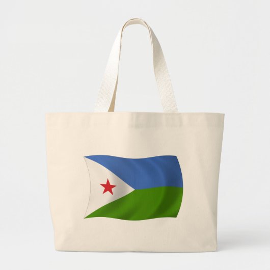 Dschibuti Flag Tote Bag Jumbo Stoffbeutel (Vorne)