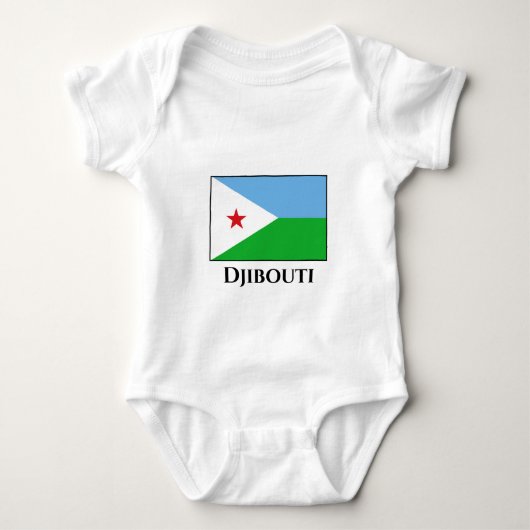 Dschibuti-Flagge Baby Strampler (Vorderseite)