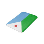 Dschibuti-Flagge Badematte (Schrägansicht)