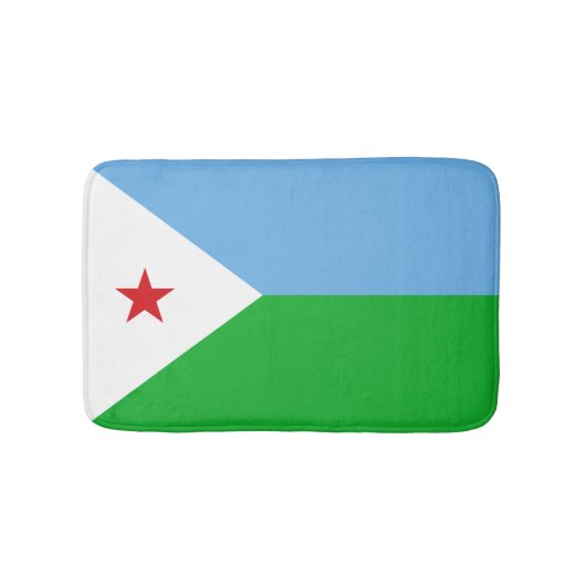 Dschibuti-Flagge Badematte (Vorderseite)