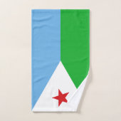 Dschibuti-Flagge Badhandtuch Set (Handtuch)
