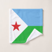 Dschibuti-Flagge Badhandtuch Set (Waschlappen)