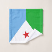 Dschibuti-Flagge Badhandtuch Set (Waschlappen)