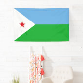 Dschibuti-Flagge Banner (Insitu)