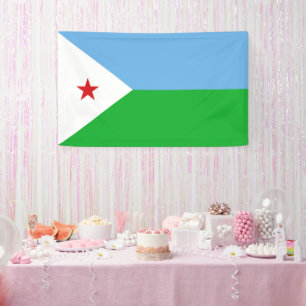 Dschibuti-Flagge Banner