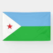 Dschibuti-Flagge Banner (Horizontal)