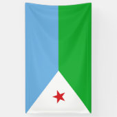 Dschibuti-Flagge Banner (Vertikal)