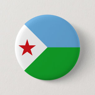 Dschibuti-Flagge Button