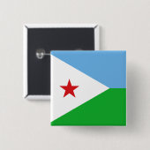 Dschibuti-Flagge Button (Vorne & Hinten)