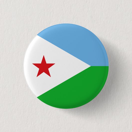 Dschibuti-Flagge Button (Vorderseite)