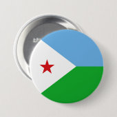 Dschibuti-Flagge Button (Vorne & Hinten)