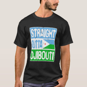 Dschibuti-Flagge direkt über Dschibuti T-Shirt