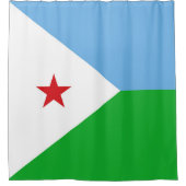 Dschibuti-Flagge Duschvorhang (Vorderseite)