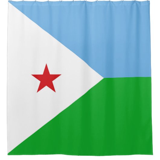 Dschibuti-Flagge Duschvorhang (Vorderseite)