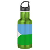 Dschibuti-Flagge Edelstahlflasche (Vorderseite)