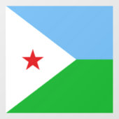Dschibuti-Flagge Fensteraufkleber (Blatt)