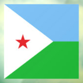 Dschibuti-Flagge Fensteraufkleber (Blatt 3)