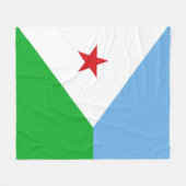 Dschibuti-Flagge Fleecedecke (Vorderseite (Horizontal))