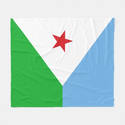 Dschibuti-Flagge Fleecedecke (Vorderseite (Horizontal))