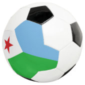 Dschibuti-Flagge Fußball (Dreiviertel)