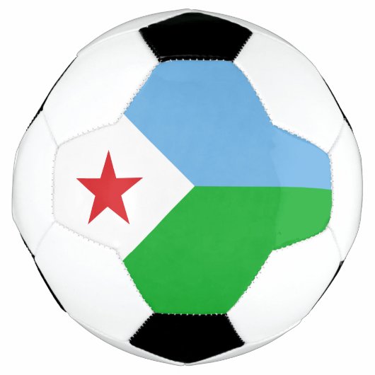 Dschibuti-Flagge Fußball (Vorderseite)