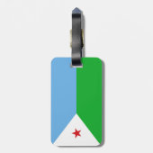 Dschibuti-Flagge Gepäckanhänger (Rückseite vertikal)