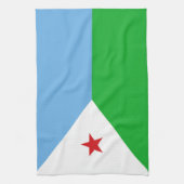 Dschibuti-Flagge Geschirrtuch (Vertikal)
